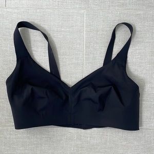 Lululemon black V-neck sports bra, no cups